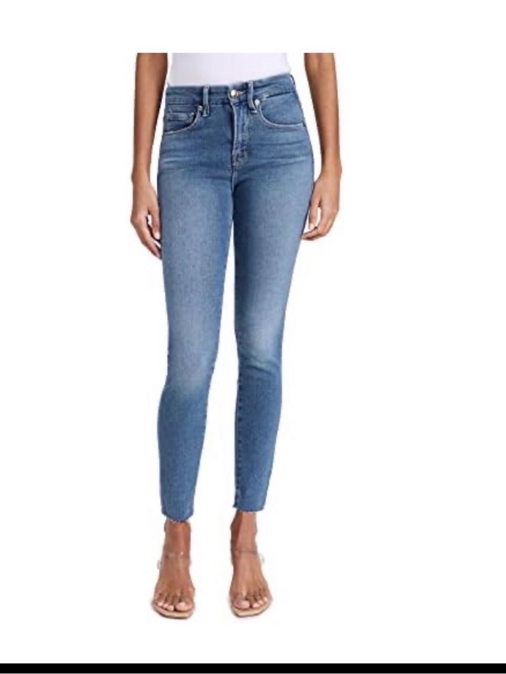 Good American Good Legs High-Rise Skinny Jeans - Medium Blue Wash - Size 2/ 26
